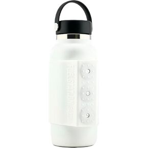 Magnetic Bottle Sleeve - Strong, durable & light - Compatible with Hydroflask water bottles 32oz & 40oz MANY other stainless bottles. Must have for GYM FITNESS GOLF WORKOUT (Black)