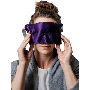 Victoria's Lavender Luxury Aromatherapy Lavender Eye Mask Pillow - Lavender Eye Pillow for Hot or Cold Applications, Weighted Eye Mask, Chilled or Heated Eye Mask, Silk Eye Mask (Colors May Vary)