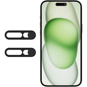 Webcam Cover Protector Protect Privacy and Security, Front Camera Cover, Camera CoverCompatible with iPhone 14Pro/14Pro Max/iPhone15/15Puls/15Pro/15ProMax.(2PCS,Black)