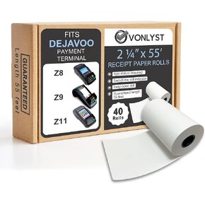 Credit Card Machine Paper Roll for Dejavoo Z8 Z9 Z11 (10 rolls)