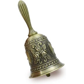 Hand Bell, Gold Zinc Alloy, Wedding, Hanging Ornament for School, Restaurant, Bar, Church, Home Decoration