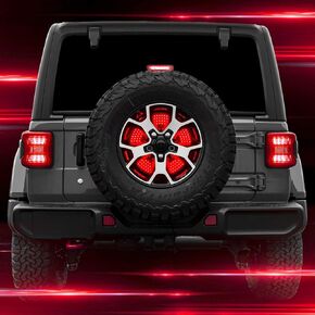 XKGLOW XK041019 Jeep 5th Wheel Light w/Brake, Running, Reverse and Turn Signal Lights