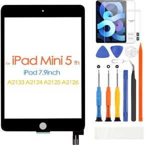 for iPad Mini 5 2019 Touch Screen Digitizer for iPad Mini 5 2019 7.9 inch A2124 A2125 A2126 A2133 Screen Replacement Glass Panel with Repair Kit (not LCD Display)