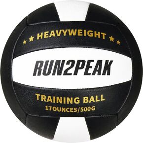 RUN2PEAK Setter Training Volleyball Official Size 5 Volleyballs Heavy Weight Ball PU Practice Volley Balls for Indoor Rebounder Equipment Setters Weighted Volleyball Setting Trainer