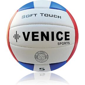 Soft Touch Volleyball - Official Size 5 Volley Ball - Beach Gym Outdoor Indoor Game Volleyballs - for Girls Youth & Adult