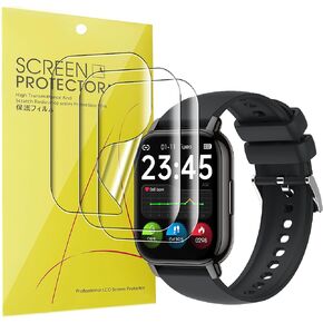 Compatible for Popglory 1.85 Smart Watch Screen Protector, [3 Pack] 3D Full Coverage Screen Protector Film Compatible for Popglory 1.85'' P66 Smart Watch (3 PACK)