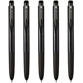 Uni-ball Signo RT1 Retractable Gel Ink Pen, Ultra Micro Point 0.28mm, Rubber Grip, Black Ink, UMN-155-28, Value Set of 5