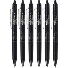 PILOT FriXion Ball Clicker Retractable Erasable Gel Pen, Fine Point, 0.7mm, Black Ink, 6 Count in Kuwait