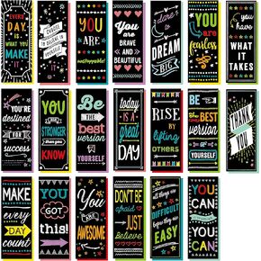 Iconikal Motivational Encouraging Inspirational Bookmarks, 100-Count