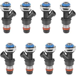 Fuel Injectors Compatible with Chevy Silverado 1500 2500 3500 Tahoe Replacement for GMC Sierra 1500 2500 3500 Tahoe 4.8L 5.3L 6.0L 2001-2006 Replace 17113553 FJ315 17113698 8pcs 4 Holes Injector