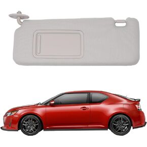 Dasbecan Gray Left Driver Side Sun Visor Compatible with 2005-2010 Toyota Scion TC Replaces# 74320-21210-B2