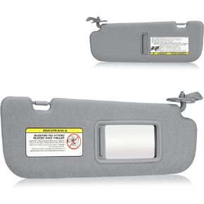 Left Driver Side Sun Visor Without Light Fit for Hyundai Elantra 2011 2012 2013 2014 2015, Replace 852103X000TX Gray