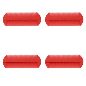 4Pcs Red ShanLily Lice Comb,Double Sided Fine Tooth Combs, Fine Tooth Hair Combs For Kids, Adults Or Pet'S Long, Short, Fine, Thick Hair Tooth Head Nit Hair Combs For Pets Kids Adults, Lice Combs