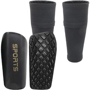 Soccer Shin Guards for Kids Youth Adults - Shin Pads and Sleeves Set with Optimized Insert Pocket for Boys Girls Men Women for Football Games - Protective Soccer Equipment