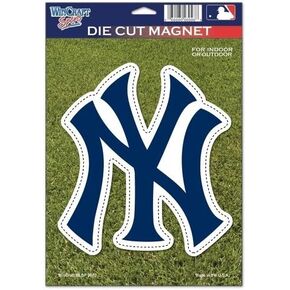 Wincraft MLB New York Yankees 79731010 Die Cut Logo Magnet, Small, Black