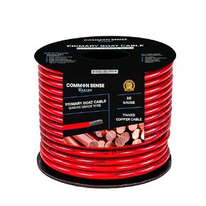 10 AWG UL 1426 (The Real Thing) Marine Wire - Tinned Copper Primary Boat Cable - 30 Feet - Red - Made in The USA