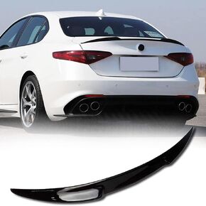 MCARCAR KIT Rear Trunk Spoiler for Alfa Romeo Giulia Sedan 2015-2022 Car Rear Boot Lid Highkick Spoiler Wing Lip (FRP)