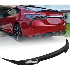 HECASA Rear Trunk Spoiler Wing Lid Compatible with 2018-2024 Toyota Camry SE XSE LE XLE M4 Style Glossy Black