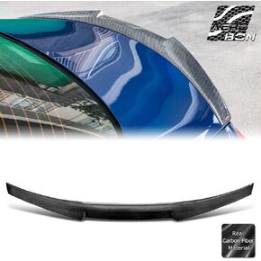 جناح سبويلر لصندوق السيارة من ألياف الكربون الحقيقي من AeroBon متوافق مع سيارة إنفينيتي Q50 Q50S سيدان 2014-2024 (نمط H)