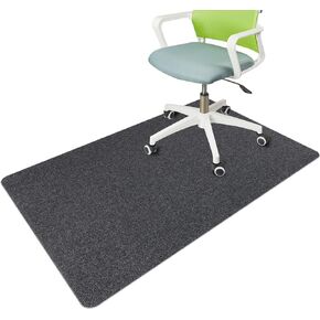 U'Artlines Office Chair Mat for Hardwood Floor Anti-Slip Desk Chair Mat 36"×48" Non-Curve Computer Rolling Chair Mat Floor Protector Mats Carpets for Home Gaming Room(Light Grey)