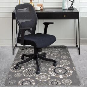 AiBOB Chair Mat for Carpeted Floors, Premium Quality Hard Material, Office Floor Mats for Computer Desk on Carpet, Easy Gride for Chairs, 36x48 Grey
