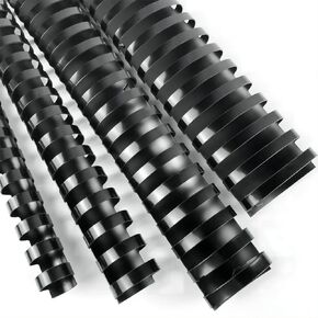 HOUYEE 50 Pack 19 Ring Plastic Binding Comb,1-1/2 Inch Diameter,300 Sheet Capacity,Letter Size Black Comb Binding Spines