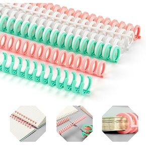 Comb Binding Spines Easy to Open Close Adding Pages for Binding Machine Worklion 1/2 Inch Diameter 30 Ring Plastic Binder Combs and Spines Maximum 85 Sheets 10pieces