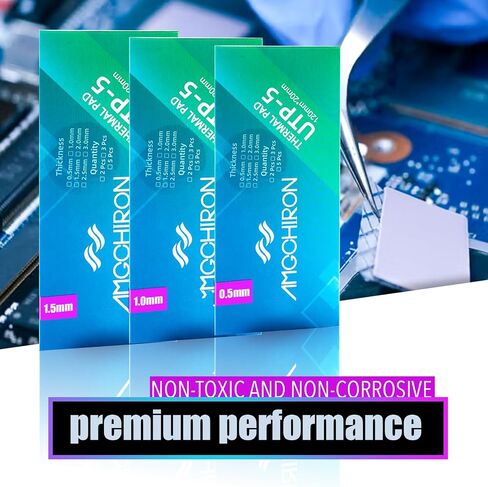 Premium Thermal Pads SSD/GPU/CPU (UTP-5, 0.5x100x100mm, Pack of 3) - Efficient Heat Conductivity for Electronics Cooling and IC/LED Performance Optimization in Saudi Arabia