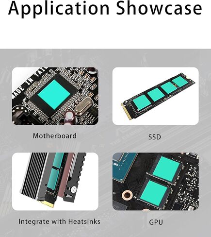 JEYI 100 قطعة مقطوعة مسبقًا 0.6 × 0.6 بوصة (15 × 15 مم) وسادة حرارية من السيليكون بسمك 0.2 0.4 1.0 1.5 مم سمك وسادة سيليكون موصلة حرارية قابلة لإعادة الاستخدام لوحدة المعالجة المركزية GPU SSD أو أي PCB (ألوان متنوعة وسمك) in Kuwait