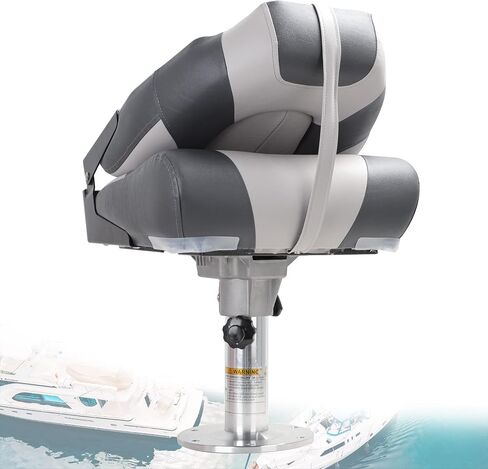 مقعد قارب SUNDGORA Deluxe Marine قابل للطي بظهر مرتفع، يتضمن براغي من الفولاذ المقاوم للصدأ in Kuwait