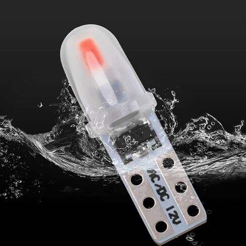 WeiXuan 10 قطع من مصابيح داش PC74 Twist Locket المقبس إسفين T5 LED لمبة 37 74 2721، مصابيح مجموعة أدوات لوحة القيادة (أبيض) in Saudi Arabia