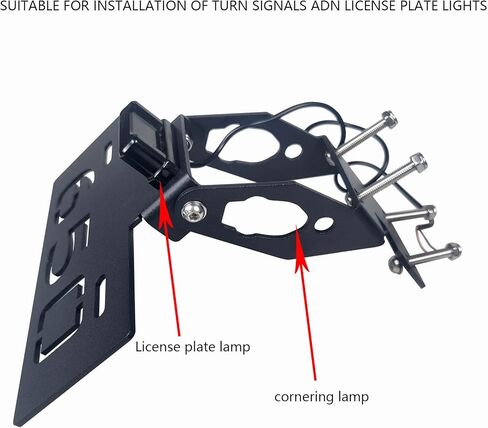 Mamiko Fender Eliminator Mount Kit متوافق مع 2017-2023 Kawasaki Ninja 650 Z650 ZX650 لوحة ترخيص قوس 2017+ التوصيل والتشغيل in Kuwait