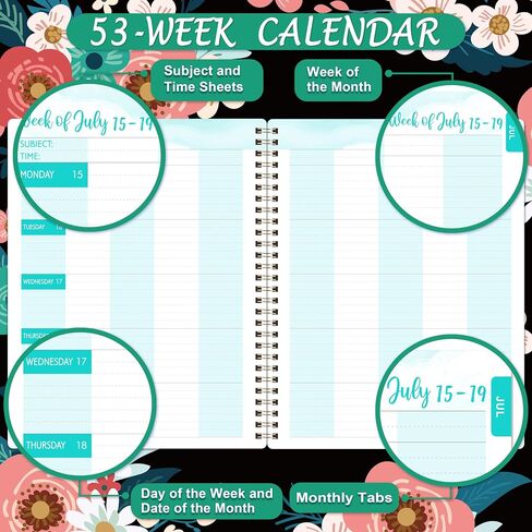 Teacher Planner 2024-2025 - Lesson Planner 2024-2025, JUL. 2024 - JUN. 2025, 8'' x 10'', Weekly Monthly Lesson Plan Book for 2024-2025 Academic Year in Saudi Arabia