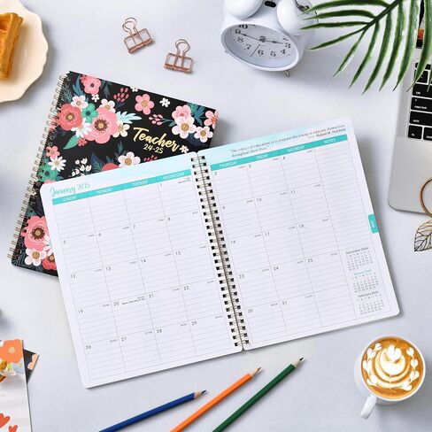 Teacher Planner 2024-2025 - Lesson Planner 2024-2025, JUL. 2024 - JUN. 2025, 8'' x 10'', Weekly Monthly Lesson Plan Book for 2024-2025 Academic Year in Saudi Arabia