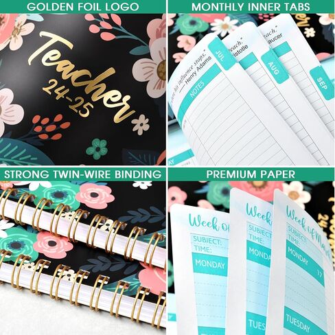 Teacher Planner 2024-2025 - Lesson Planner 2024-2025, JUL. 2024 - JUN. 2025, 8'' x 10'', Weekly Monthly Lesson Plan Book for 2024-2025 Academic Year in Saudi Arabia