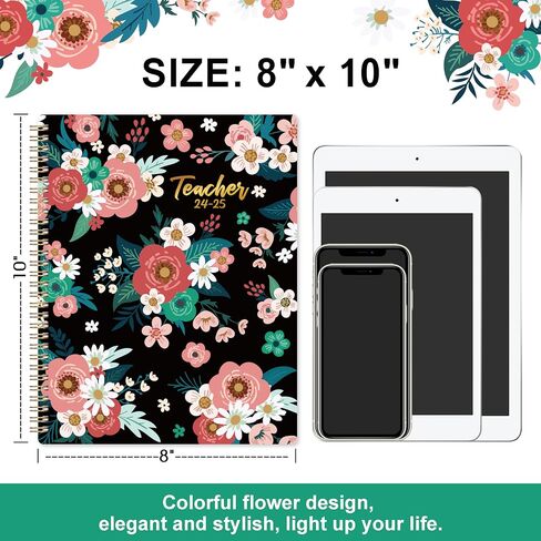 Teacher Planner 2024-2025 - Lesson Planner 2024-2025, JUL. 2024 - JUN. 2025, 8'' x 10'', Weekly Monthly Lesson Plan Book for 2024-2025 Academic Year in Saudi Arabia