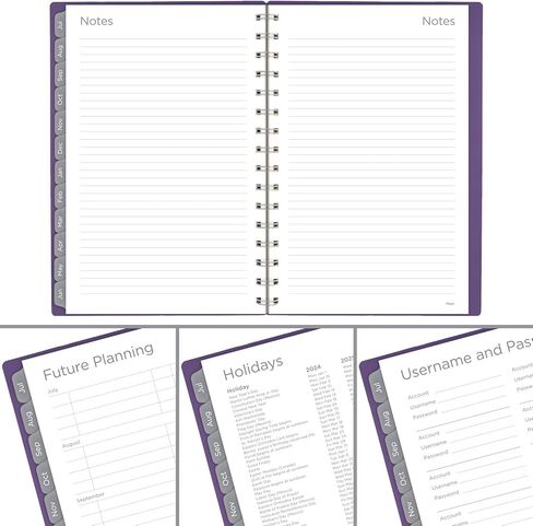 Mead Planner 2024-2025 Academic, Weekly & Monthly, 8 1/2" x 11", Large, Basic, Purple (CAW62059) in Saudi Arabia