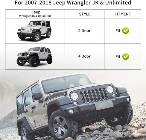 YITAMOTOR Flat Front & Rear Fender Flares Compatible with 1997-2006 Jeep Wrangler TJ, 4 PCS Off-Road Steel Wheel Flares Set in Saudi Arabia