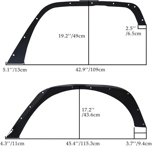 YITAMOTOR Flat Front & Rear Fender Flares Compatible with 1997-2006 Jeep Wrangler TJ, 4 PCS Off-Road Steel Wheel Flares Set in Saudi Arabia