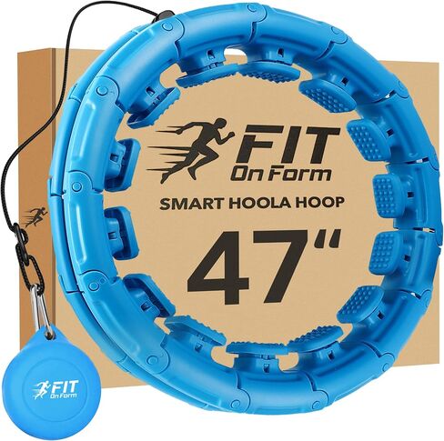 Infinity Weighted Hula Fit Hoop for Adult Weight Loss, 2 in 1 Smart Fitness Exercise Hoop for Women Abs Workout, Fit on Form 24/28/32 Detachable Knots in Saudi Arabia