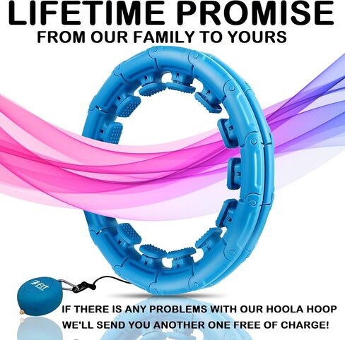 Infinity Weighted Hula Fit Hoop for Adult Weight Loss, 2 in 1 Smart Fitness Exercise Hoop for Women Abs Workout, Fit on Form 24/28/32 Detachable Knots in Saudi Arabia