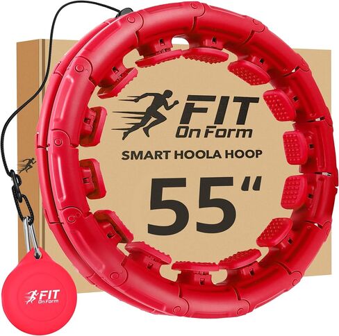 Infinity Weighted Hula Fit Hoop for Adult Weight Loss, 2 in 1 Smart Fitness Exercise Hoop for Women Abs Workout, Fit on Form 24/28/32 Detachable Knots in Saudi Arabia