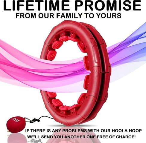 Infinity Weighted Hula Fit Hoop for Adult Weight Loss, 2 in 1 Smart Fitness Exercise Hoop for Women Abs Workout, Fit on Form 24/28/32 Detachable Knots in Saudi Arabia