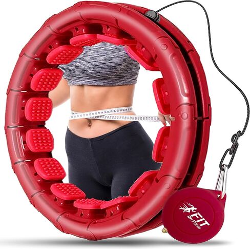 Infinity Weighted Hula Fit Hoop for Adult Weight Loss, 2 in 1 Smart Fitness Exercise Hoop for Women Abs Workout, Fit on Form 24/28/32 Detachable Knots in Saudi Arabia