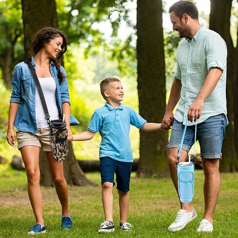 حقيبة حامل زجاجات المياه من جيبالو مع جيب للهاتف لكوب ستانلي 40 أونصة، حامل زجاجة مياه مع حزام قابل للتعديل وغطاء من القش، ملحقات كأس ستانلي in Saudi Arabia