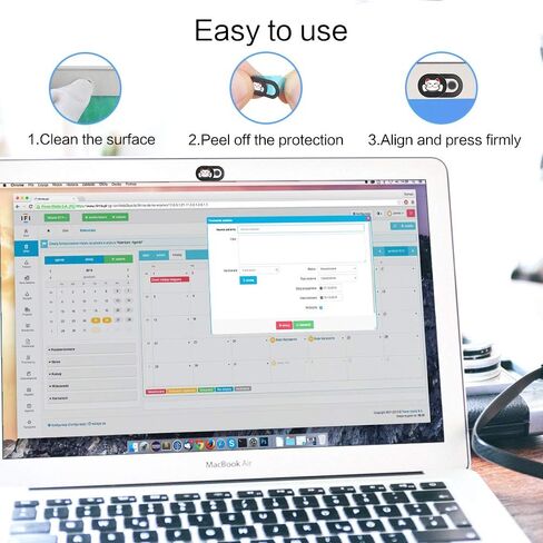 Haulonda Laptop Camera Cover Slide Cute, Laptop Accessories, Webcam Cover Slide, Phone & Computer Camera Cover Slide, Web Cam Privacy Cover, Camera Blocker. Fits MacBook Pro & Air, iPhone iPad iMac in Kuwait