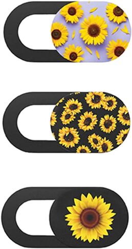 SOLUSTRE 3pcs Computer Privacy Camera Cover Laptop Webcam Lid Lens Sunflower Cover in Kuwait