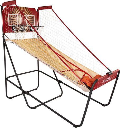 لعبة لانوس لكرة السلة أركيد، تسديدة دائرية إلكترونية مزدوجة، لاعبان أو لاعب واحد، مع 6 كرات سلة - كرة سلة داخلية مع 8 أوضاع لعب - ألعاب أركيد ممتازة للمنزل in Kuwait