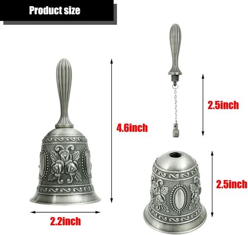 Hand Bell, Gold Zinc Alloy, Wedding, Hanging Ornament for School, Restaurant, Bar, Church, Home Decoration in Saudi Arabia
