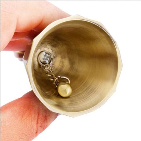 (None) Reception Dinner Hotel Classroom Bell Gold Silver for Adults hand bell for seniors Kid Counter Hall Table hand bell loud bells for adults (gold) in Saudi Arabia